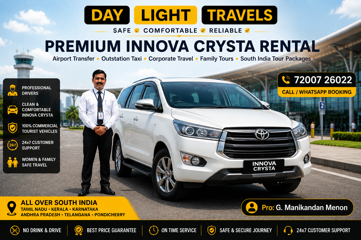 Toyota Innova Crysta Rental