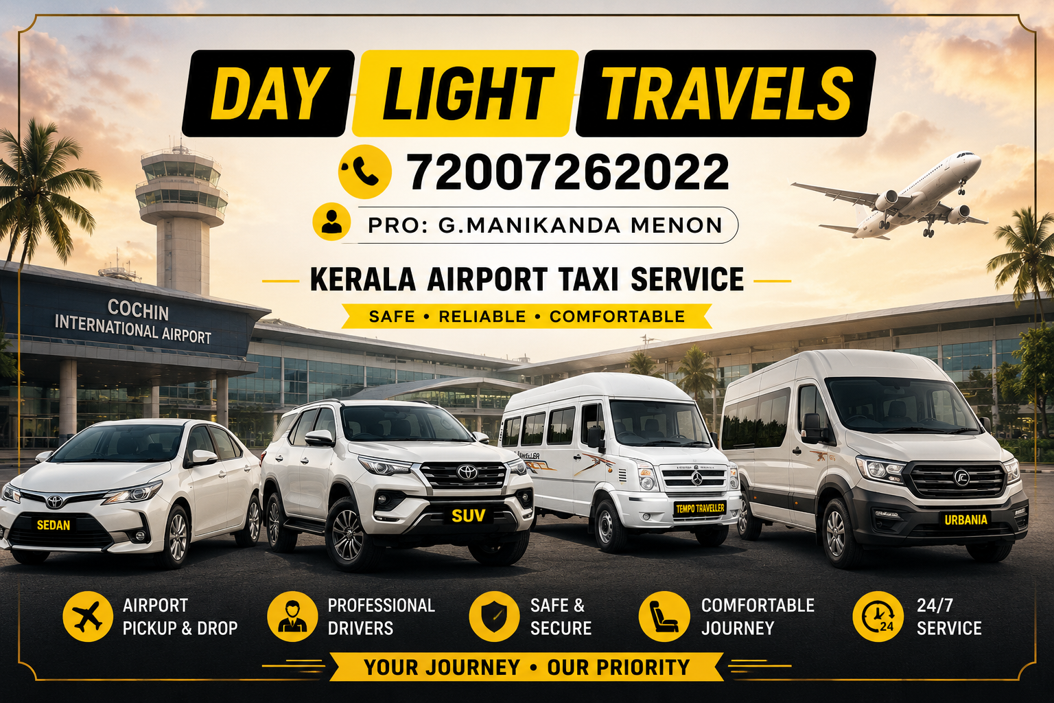 Day Light Travels Kerala Airport Taxi Service