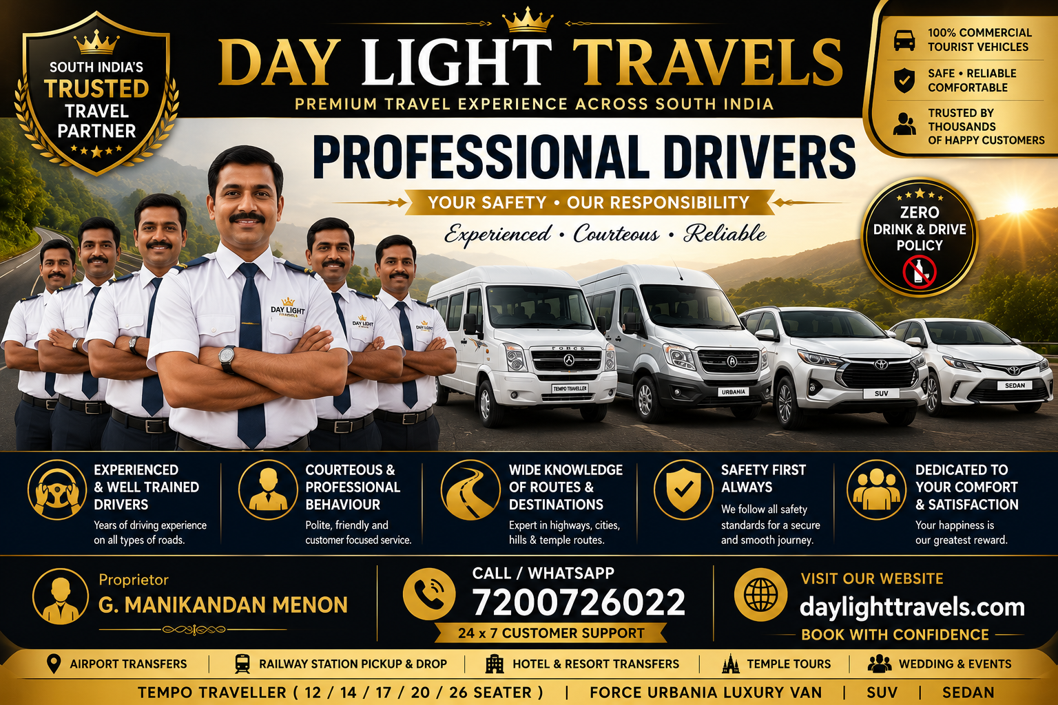 Professional Drivers Day Light Travels
