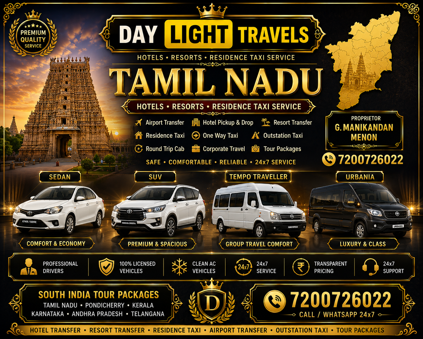 Tamil Nadu Hotels Resort Residence Taxi Service