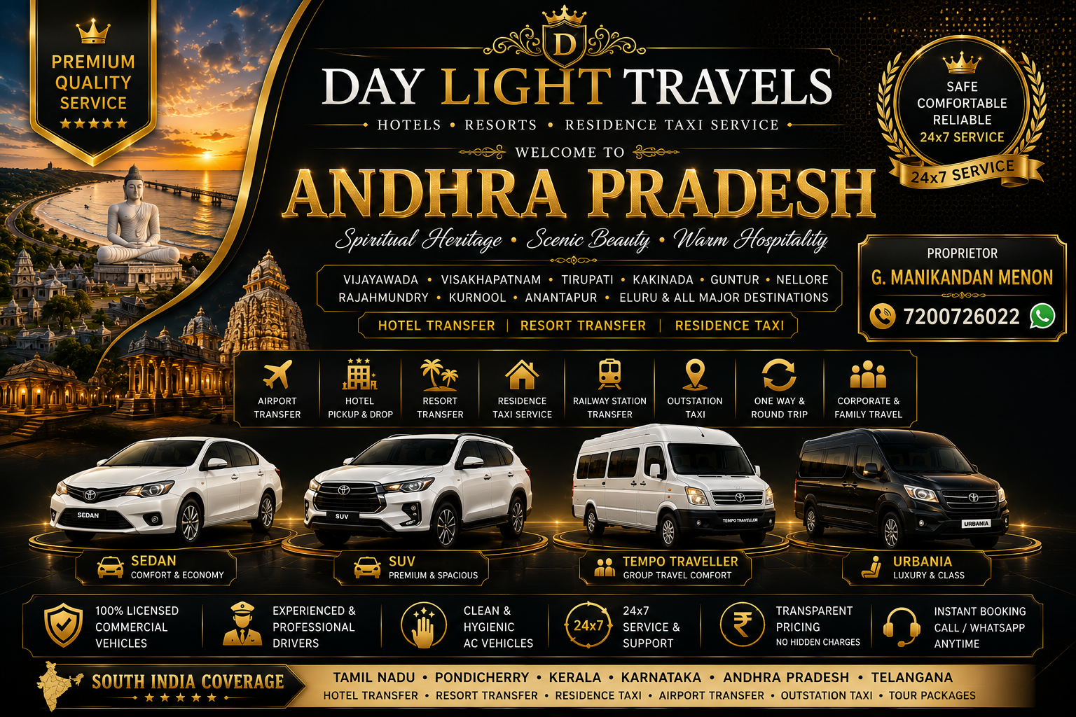 Andhra Pradesh Hotels Resort Residence Taxi Service