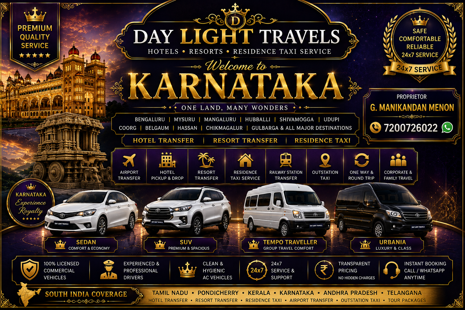 Telangana Hotels Resort Residence Taxi Service
